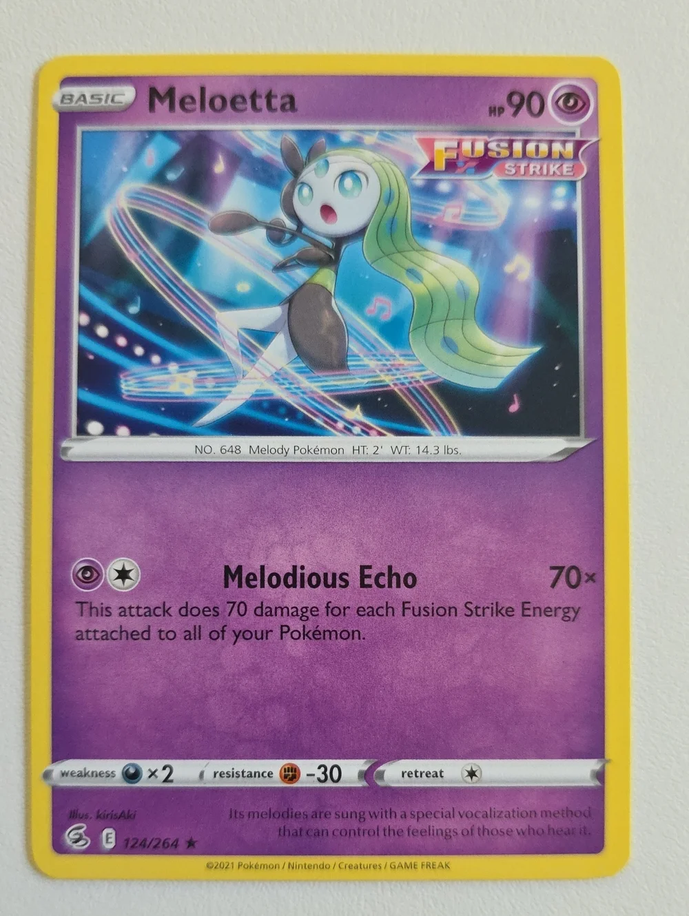 Pokemon Meloetta Fusion Strike Card